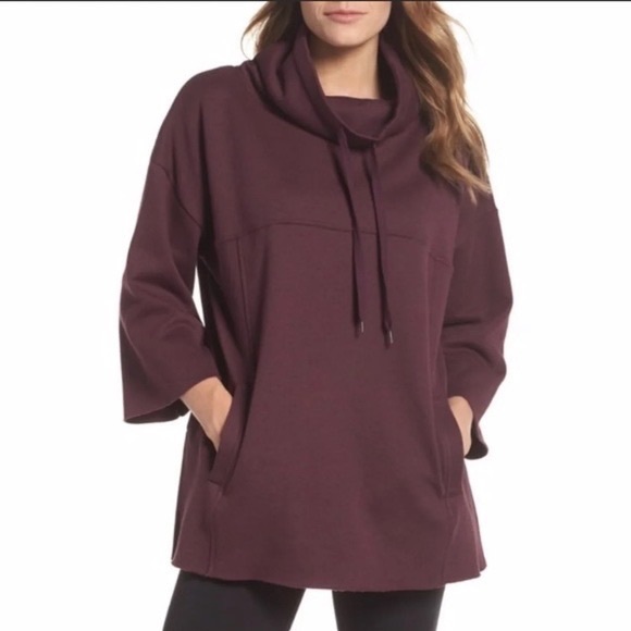 UGG Maroon Cowl Neck Pullover Sweatshirt 3/4 Sleeves Size XL - Picture 1 of 10